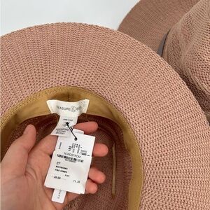 Treasure and Bond Straw Hat Pale Rose One Size